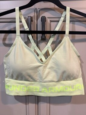 Under Armour Pale Lime Seamless Crisscross Sports Bra